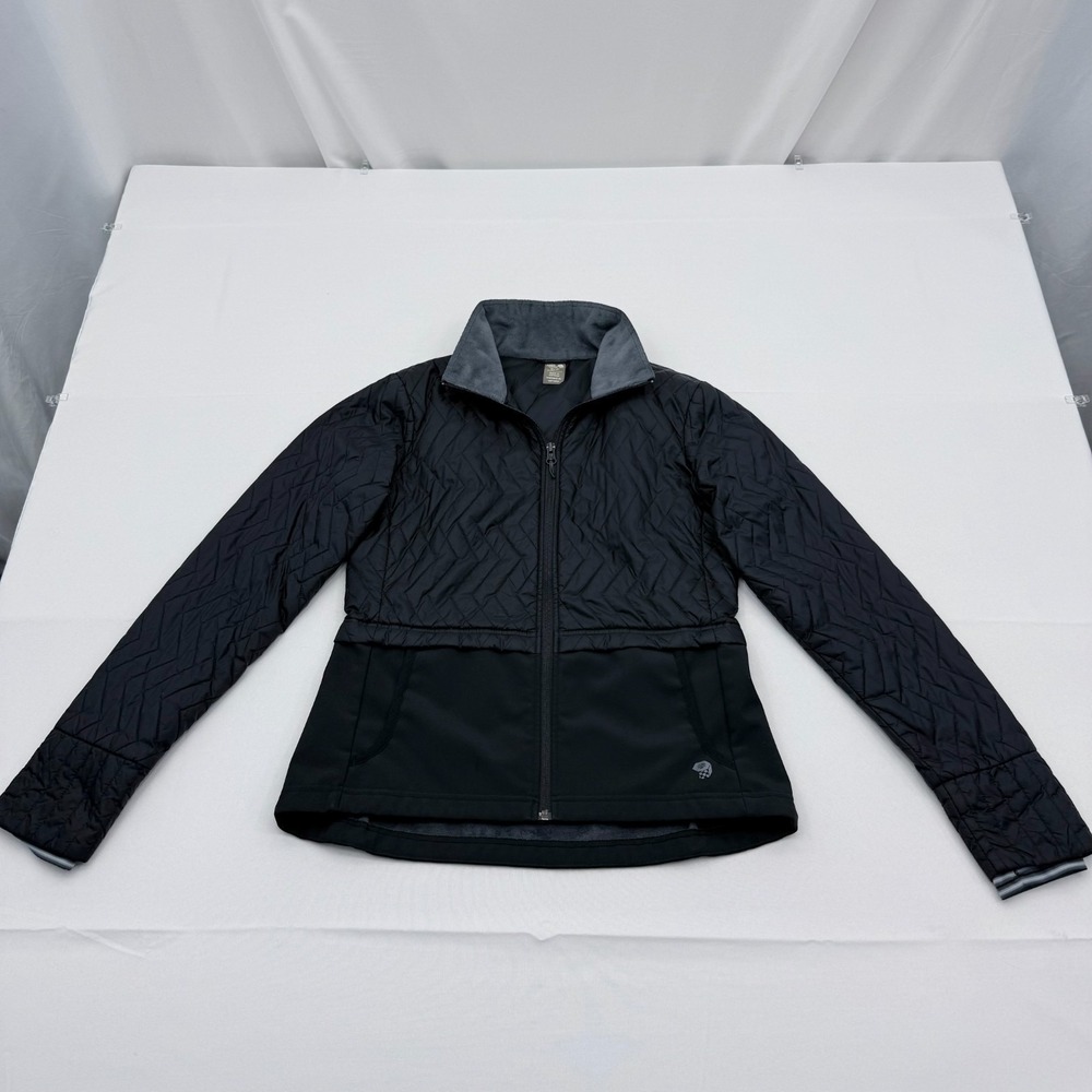 Mountain Hardwear Trekkin Hybrid Jacket Womens Small Full Zip Insulated Black